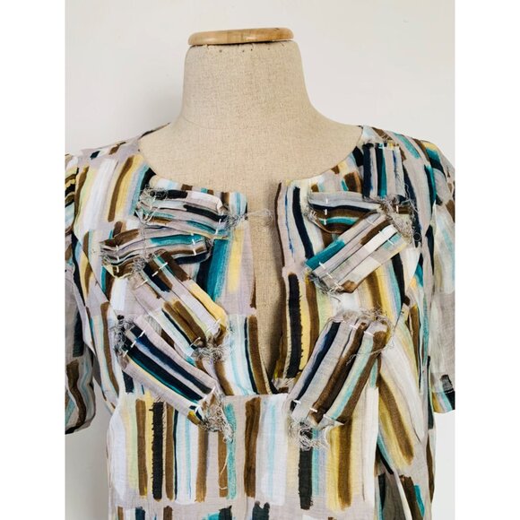 LAVIA Sempione Multicolored Tunic Top SZ 40 Made In Italy - Picture 4 of 11